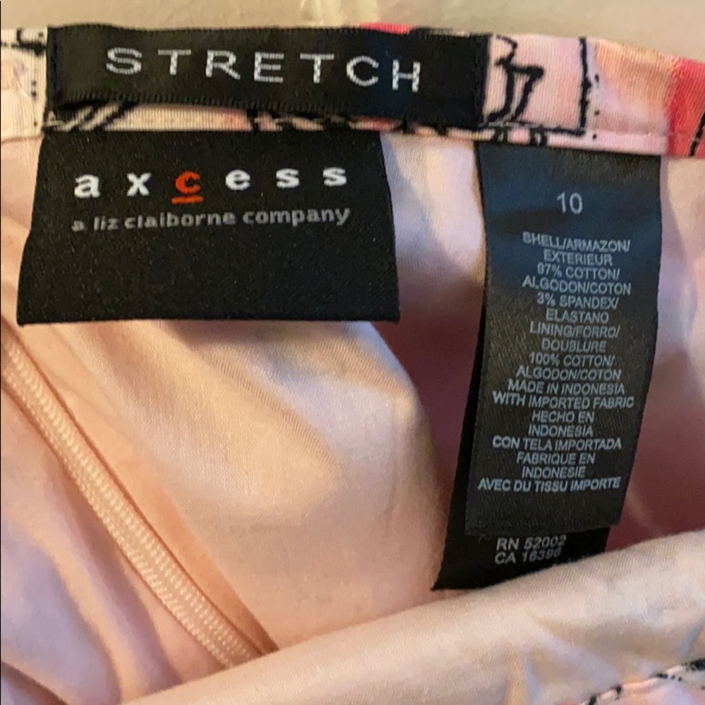 Axcess pink skirt with beachy print, size 10 - Picture 5 of 5